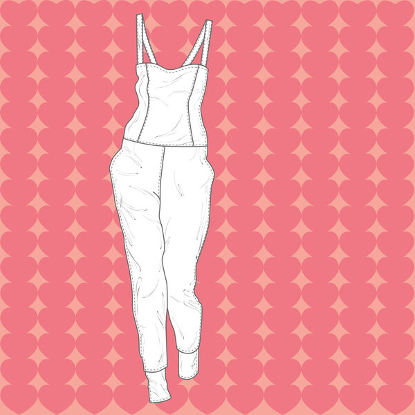 Vector illustration of a overalls.