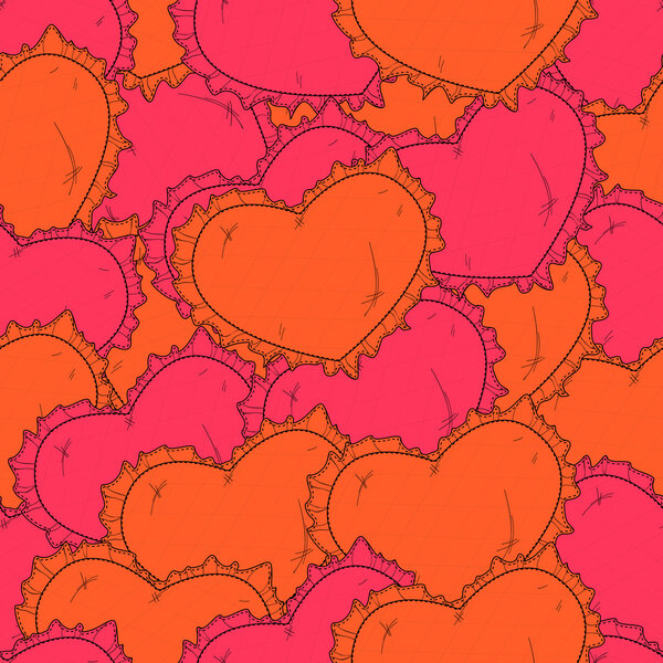 Valentine's day background with hearts.