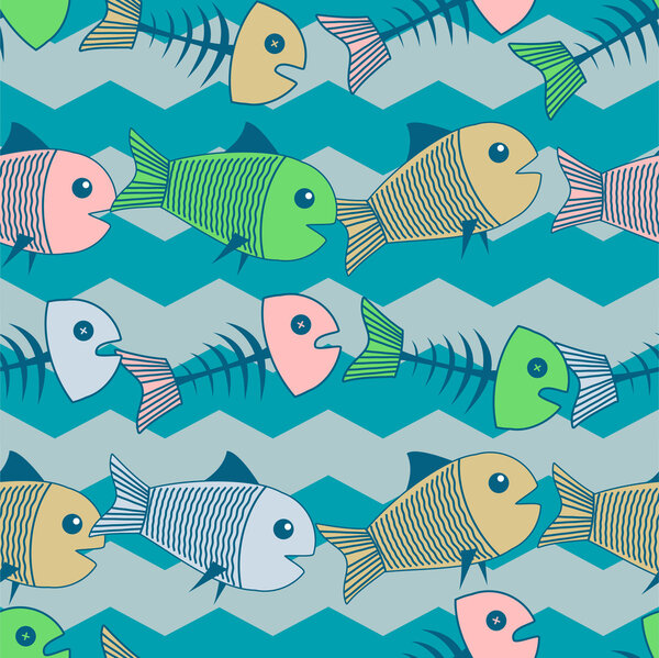 Векторный фон с рыбами
.