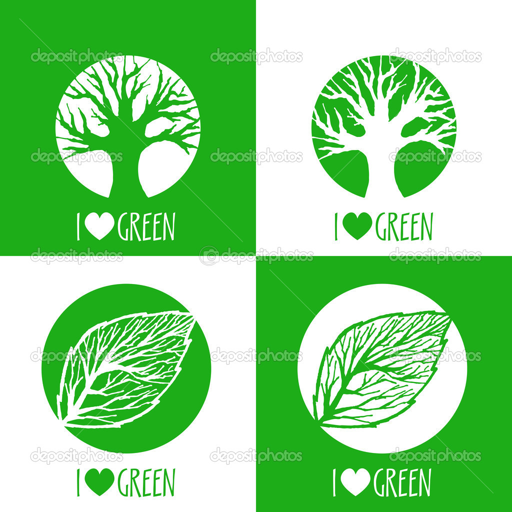 Vector ecology signs. I love green.