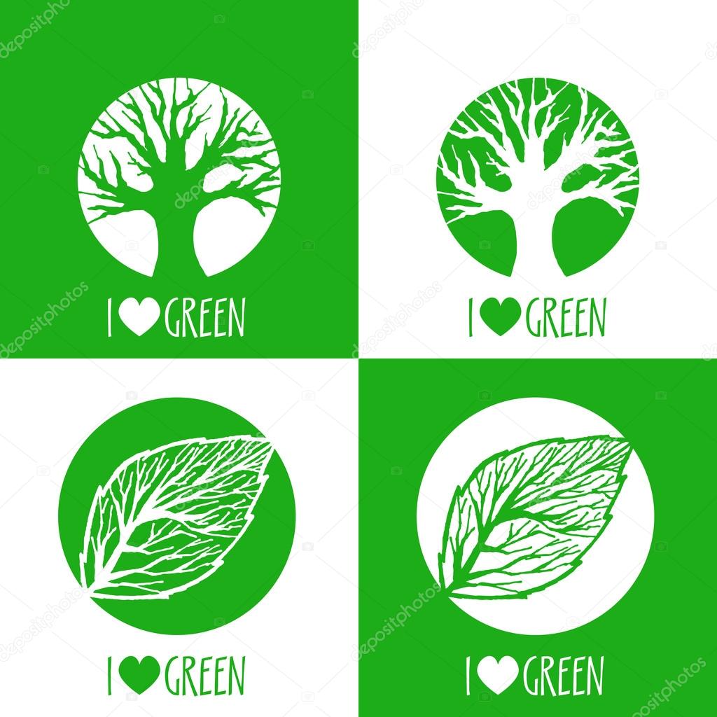 Vector ecology signs. I love green.