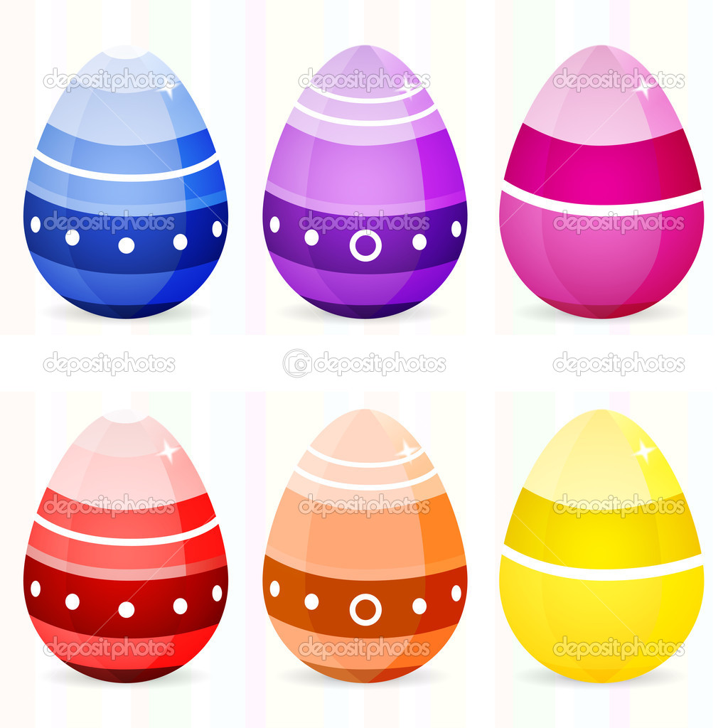 Vector set of easter eggs.