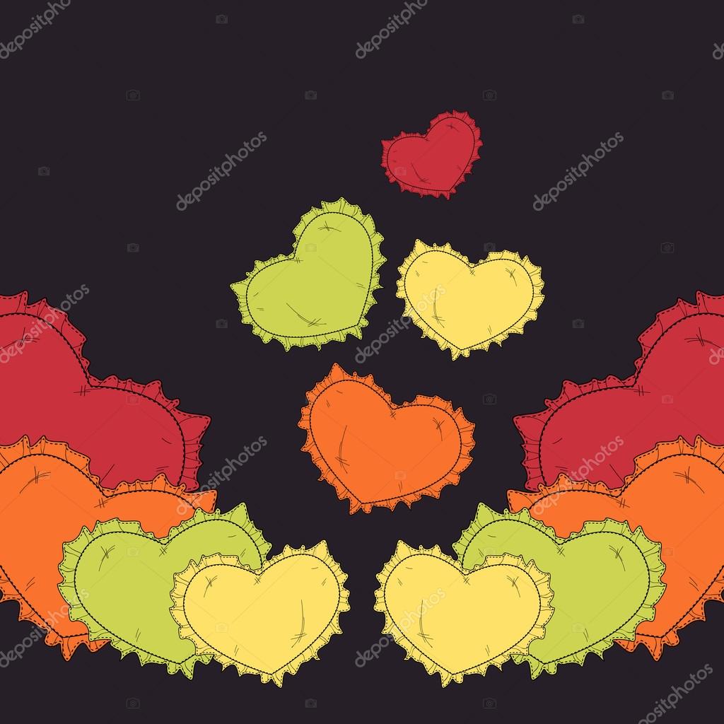 Valentine's day background with hearts.