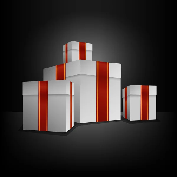 Ilustración Vectorial Cajas Regalo — Vector de stock