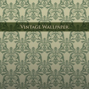 Vector vintage wallpaper. Vector illustration. clipart