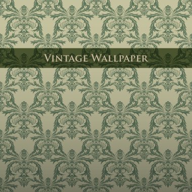 Vector vintage wallpaper. Vector illustration. clipart