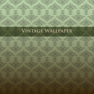 Vector vintage wallpaper. Vector illustration. clipart