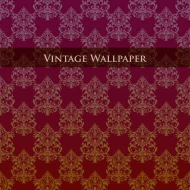 Vector vintage wallpaper. Vector illustration. clipart