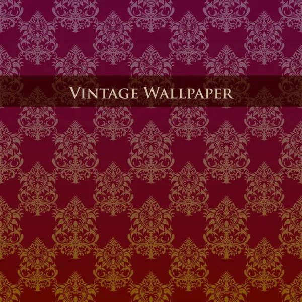 Vector Vintage Wallpaper Vector Illustration — Stock Vector