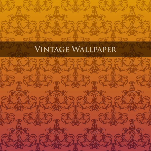 Vector Vintage Wallpaper Vector Illustration — Stock Vector