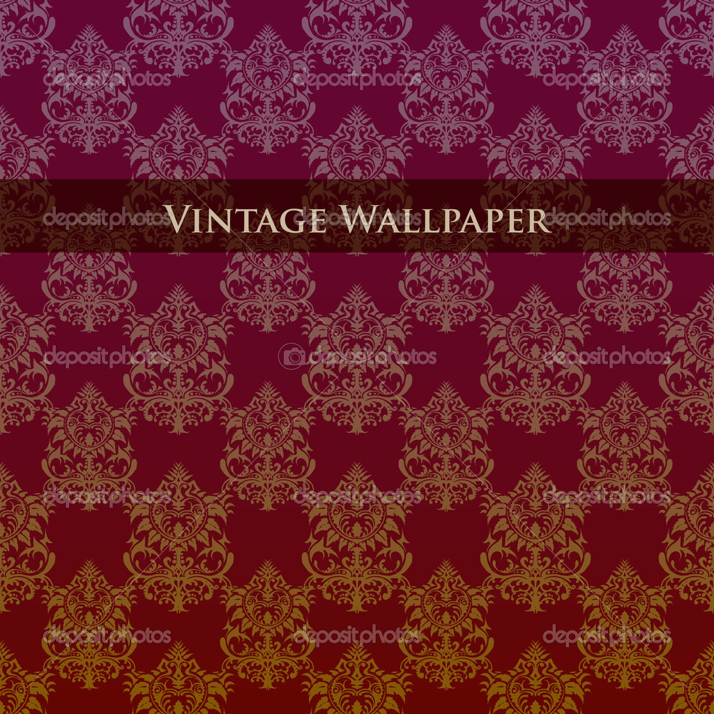 Vector Vintage Wallpaper Vector Illustration Stock Vector Image by