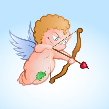 Angel Cupid. Vector illustration. clipart