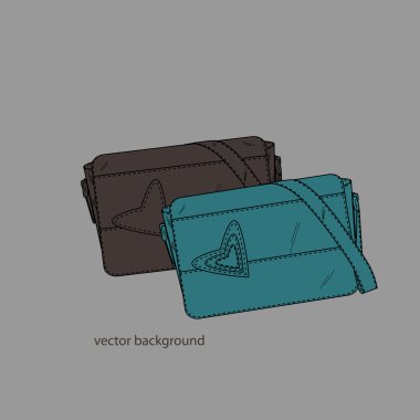 Vector illustration of a female bags. clipart