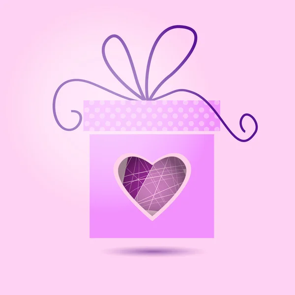 Vector Valentine Gift Box — Stock Vector