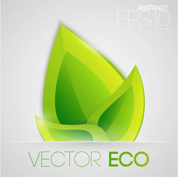 Vector Eco Lämnar Vektorillustration — Stock vektor