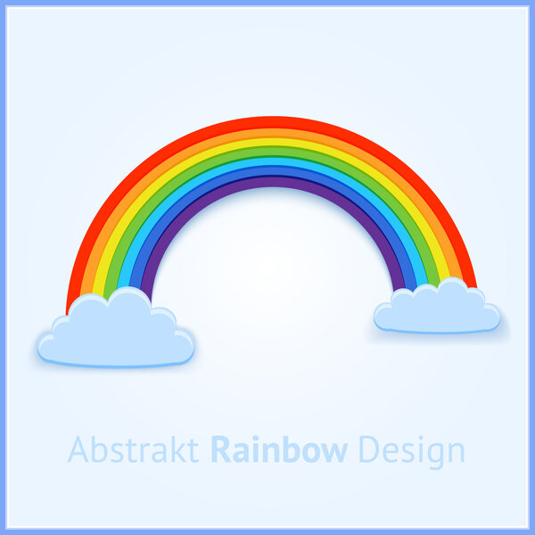 Vector background with rainbow.