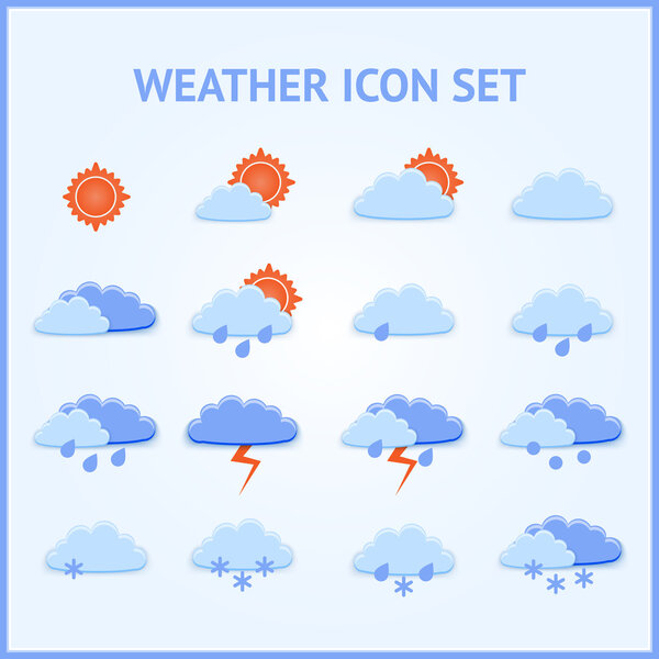 Векторный набор погодных икон
.