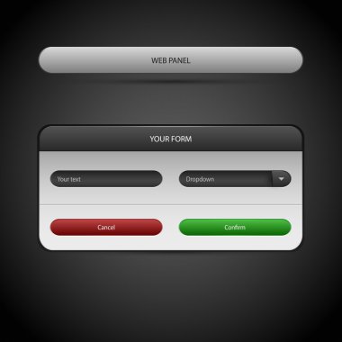 Web paneli. vektör çizim.