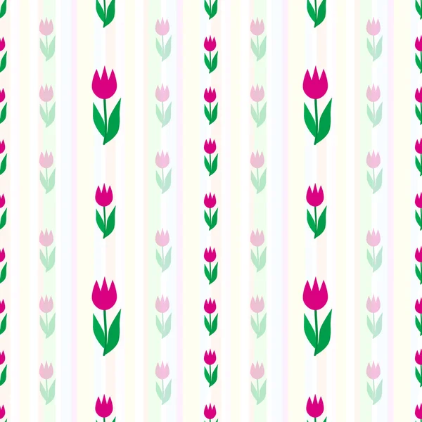 Fondo Vectorial Con Tulipanes — Vector de stock