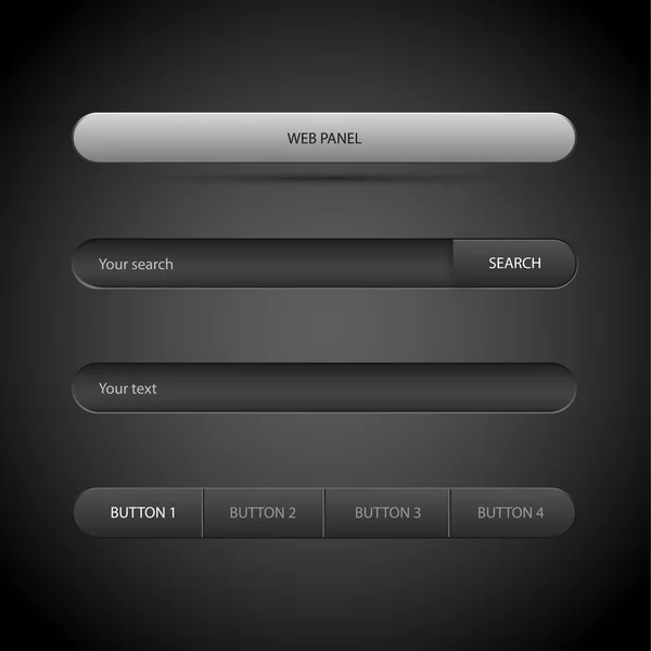Web Panel Vectorillustratie — Stockvector