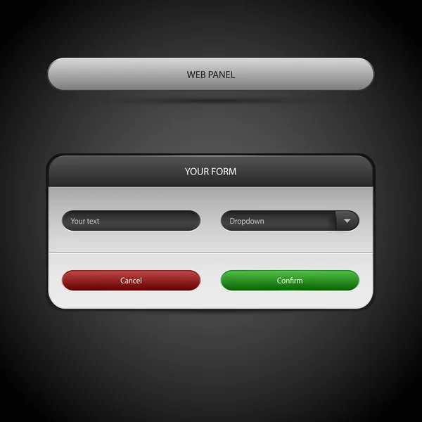Web Panel Vektorillustration — Stockvektor