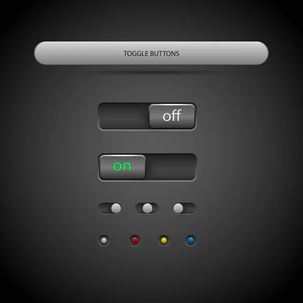 Přepínací Tlačítka Vektorové Ilustrace — Stockový vektor