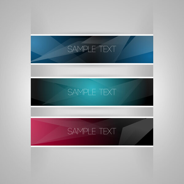 Vector set of colored banners.