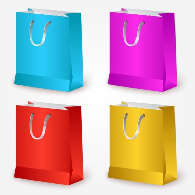 Vector colorful shopping bags. clipart