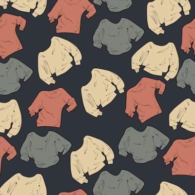 Collection of women's sweaters. clipart
