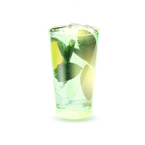 Mojito Cocktail Vector Illustration — Stock Vector
