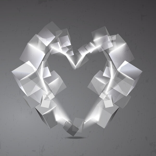 Vector abstract background with heart.