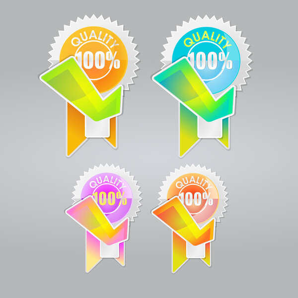 Vector set of quality labels. Vector illustration.