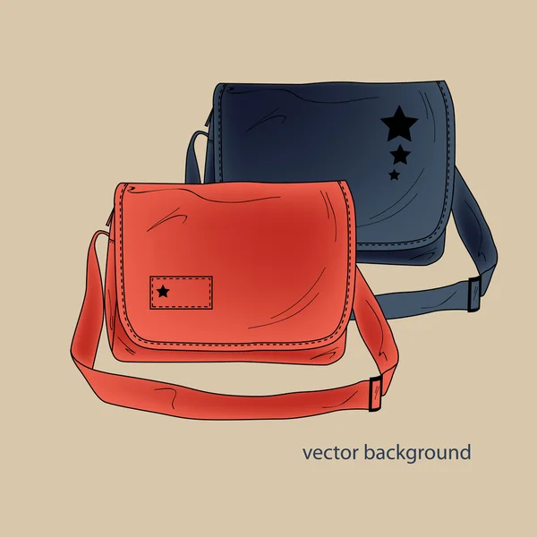 Vector Illustration Female Bags — Stock Vector