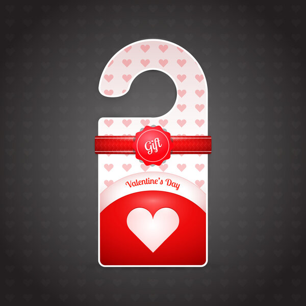 Valentine day door hangers. Vector illustration.