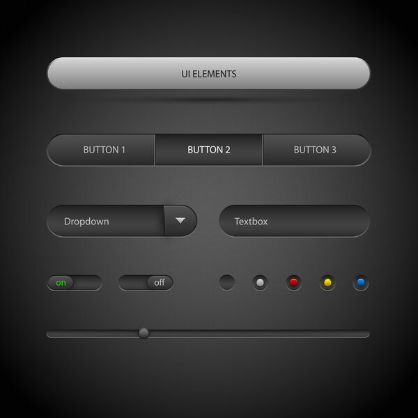 Ui elements. Vector illustration.