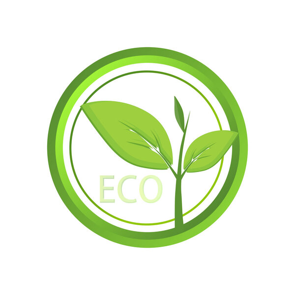 Vector eco icon. Vector illustration.