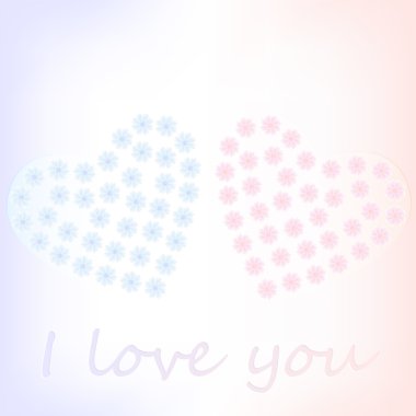 Vector background with hearts. clipart