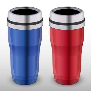 Vector illustration of thermo-cups. clipart