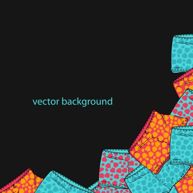Vector background with different shorts. clipart