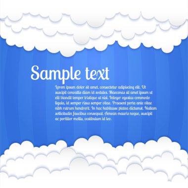 Vector background with clouds. clipart