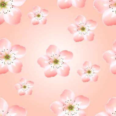 Spring background with spring flowers - vector illustration clipart