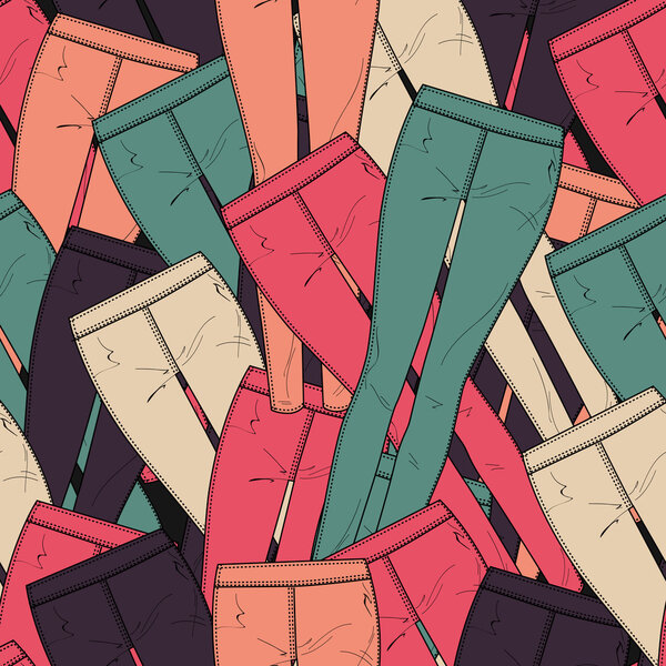 Vector background with pants.