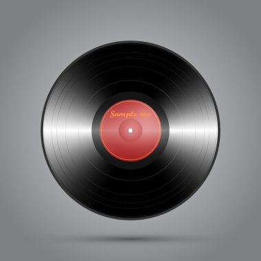 Vinyl with copyspace. Vector clipart