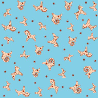 Seamless toy pattern - vector illustration clipart