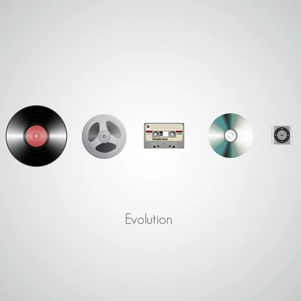 Évolution Technologie Sonore Illustration Vectorielle — Image vectorielle