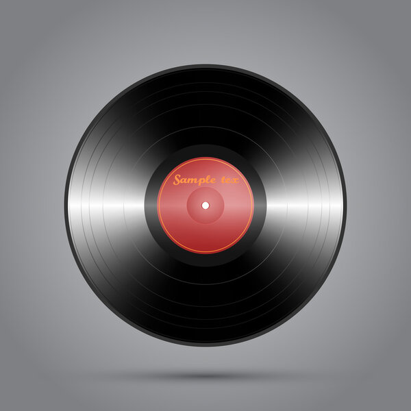 Vinyl with copyspace. Vector