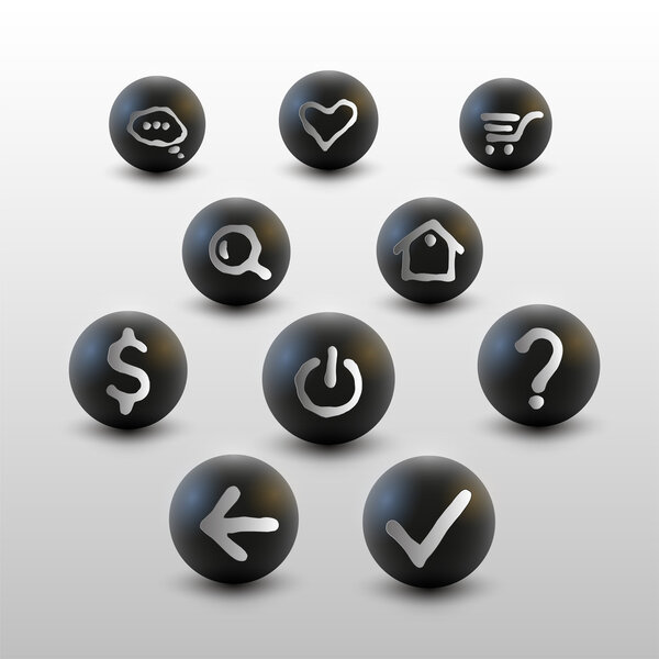 Vector set of web site icons.