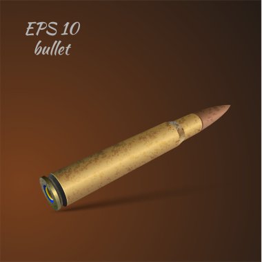 Vector illustration of a bullet. clipart