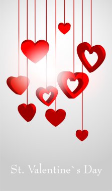 Valentines Day background - vector illustration clipart