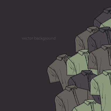 Vector background with polo t-shirts. clipart